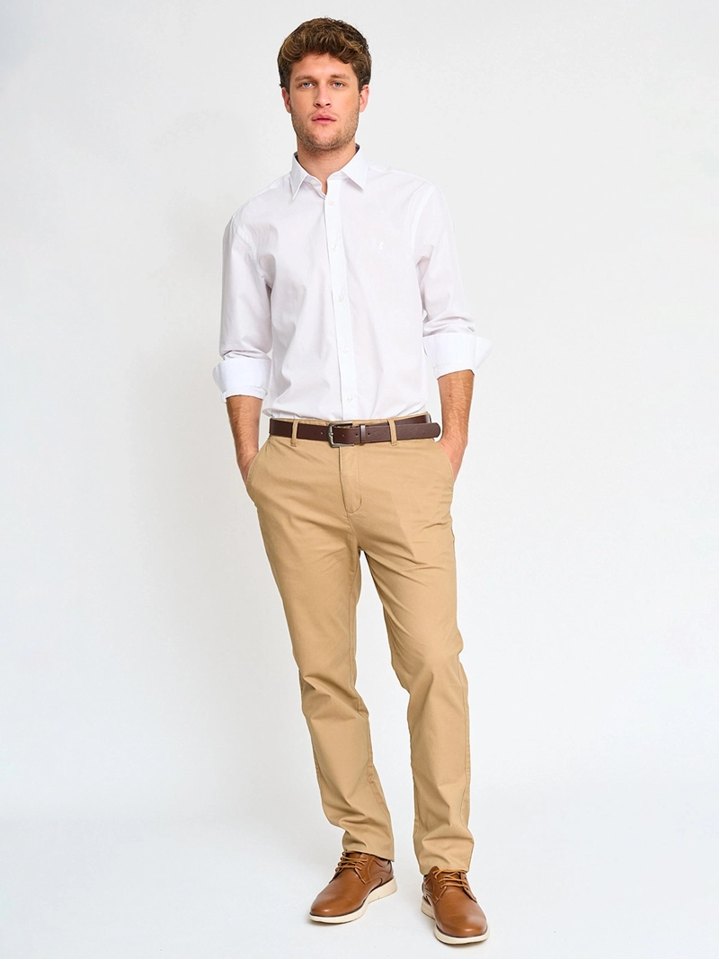 CAMISA MANGA LARGA HOMBRE KENNETH STEVENS BLANCO TEXTURA - 4