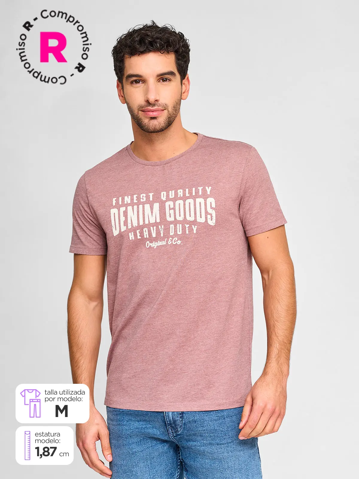 POLERA MANGA CORTA HOMBRE BARBADOS PRINT CUELLO REDONDO - 1
