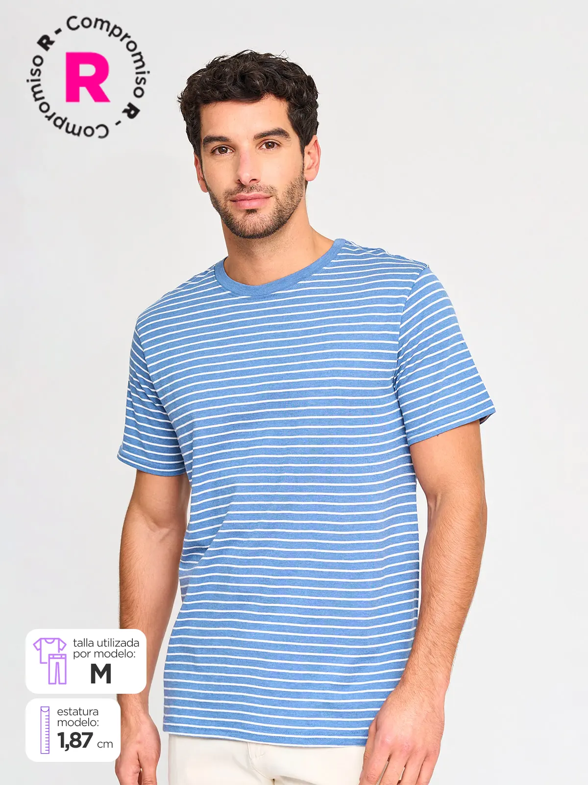 POLERA HOMBRE REGATTA MANGA CORTA ALGODÓN CUELLO REDONDO - 1