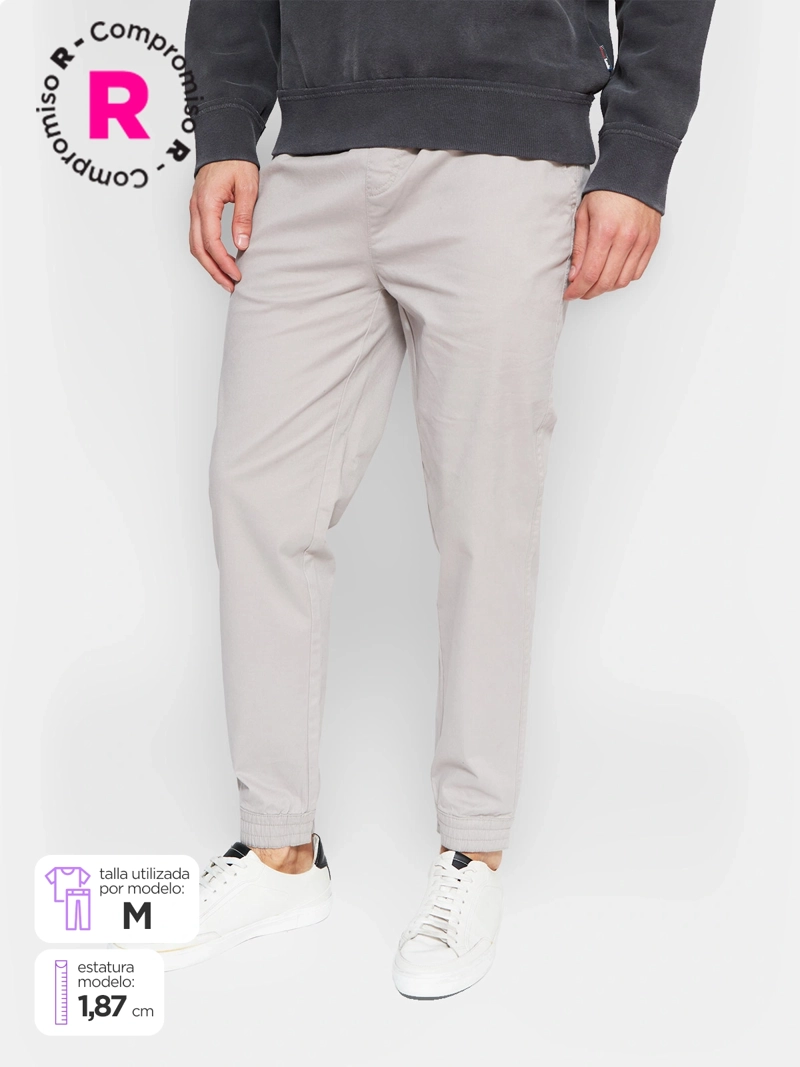 PANTALÓN ALGODÓN JOGGER HOMBRE ROBERT LEWIS - 1
