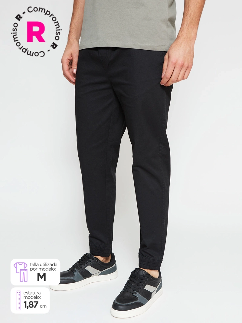 PANTALÓN ALGODÓN JOGGER HOMBRE ROBERT LEWIS - 1