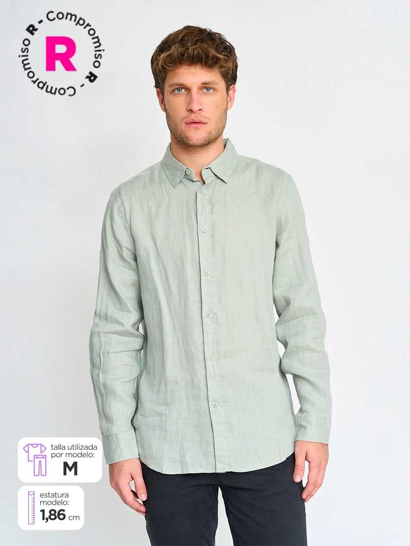 CAMISA MANGA LARGA LINO HOMBRE CACHAREL