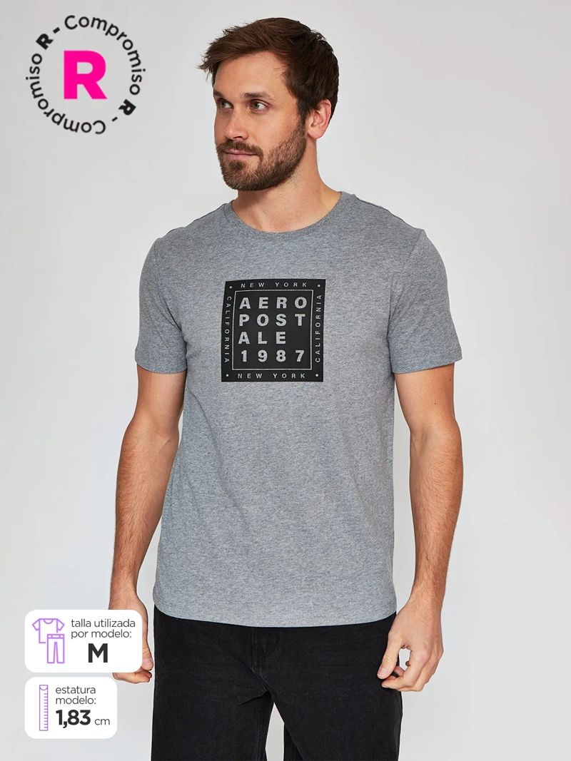 POLERA MANGA CORTA ALGODÓN HOMBRE AEROPOSTALE DEXTER - 1