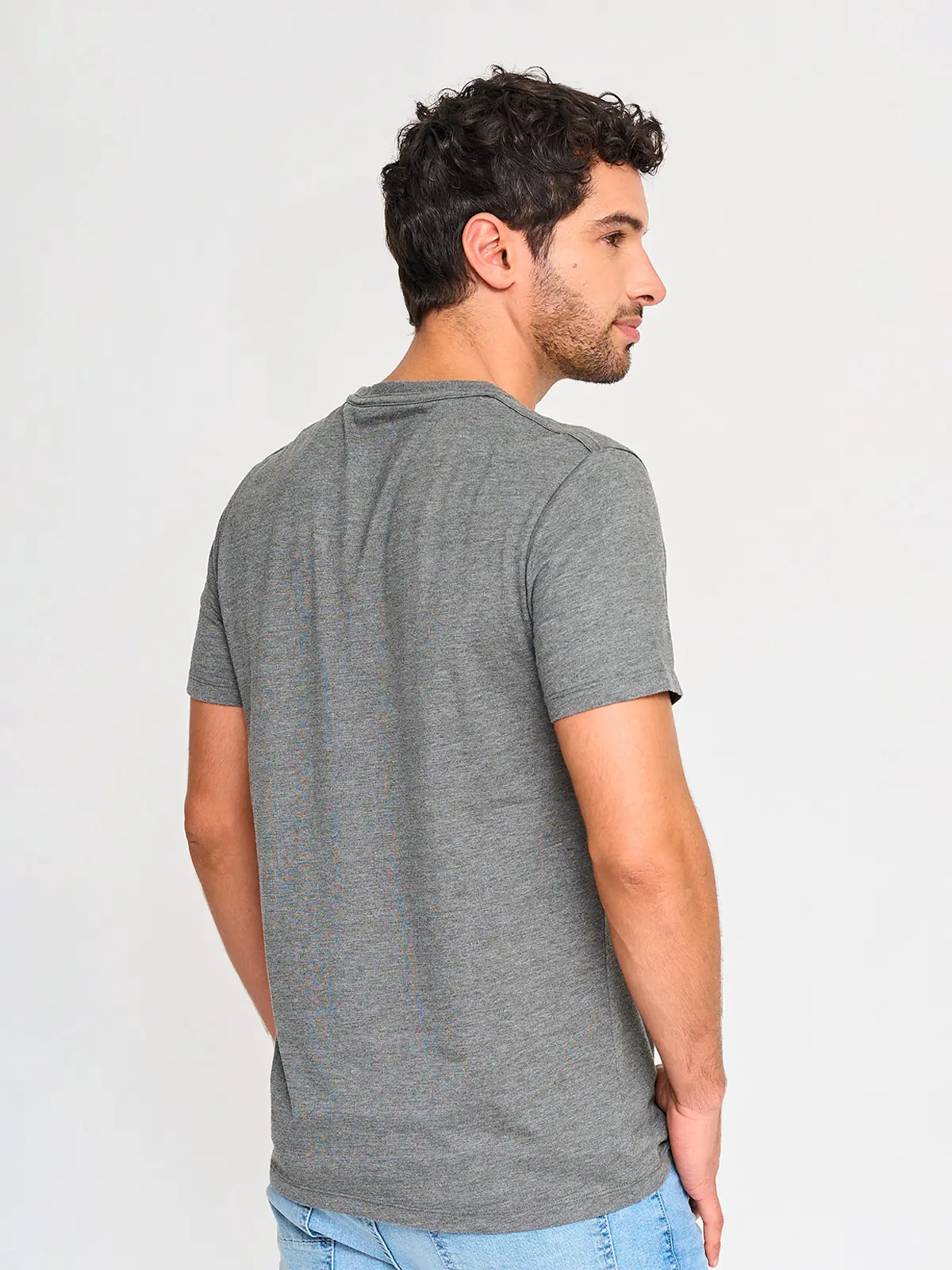 POLERA MANGA CORTA HOMBRE BARBADOS CUELLO REDONDO PRINT - 2