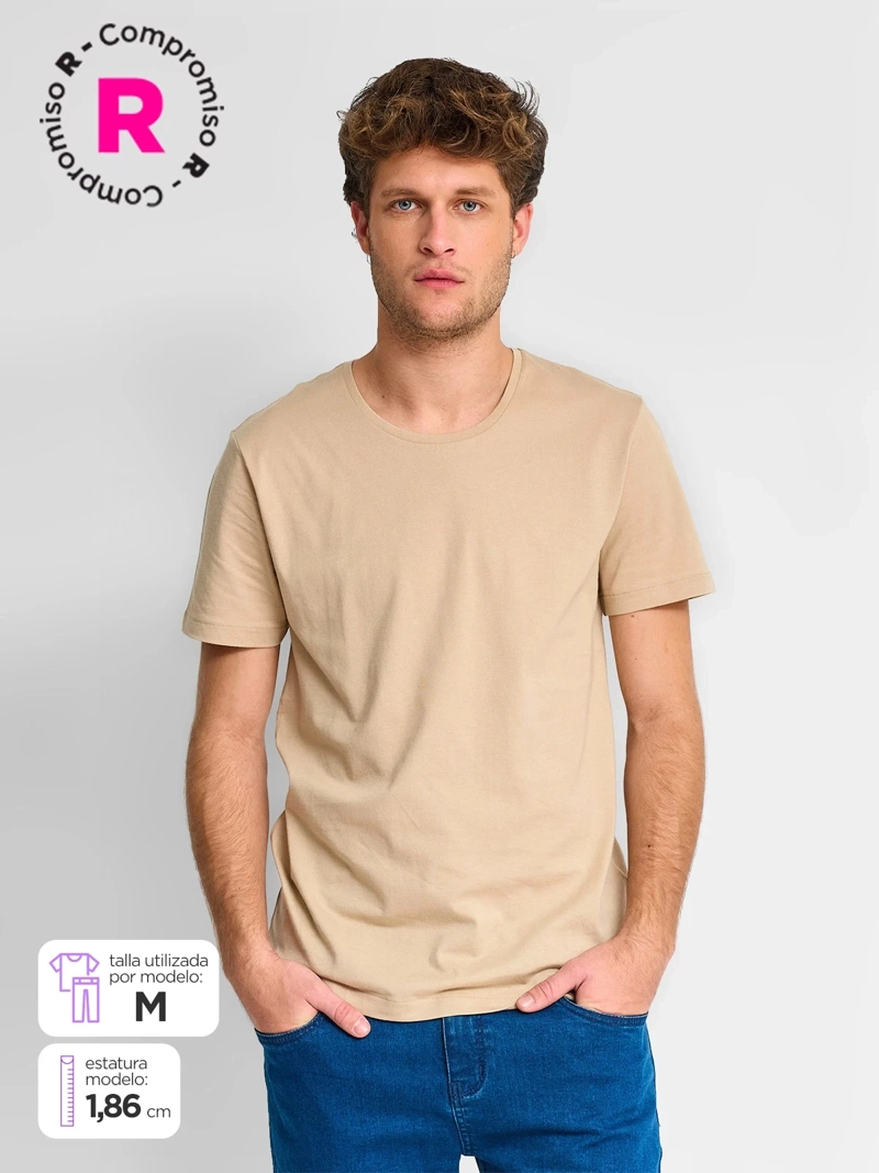 POLERA MANGA CORTA ALGODÓN HOMBRE INDEX CUELLO REDONDO - 1