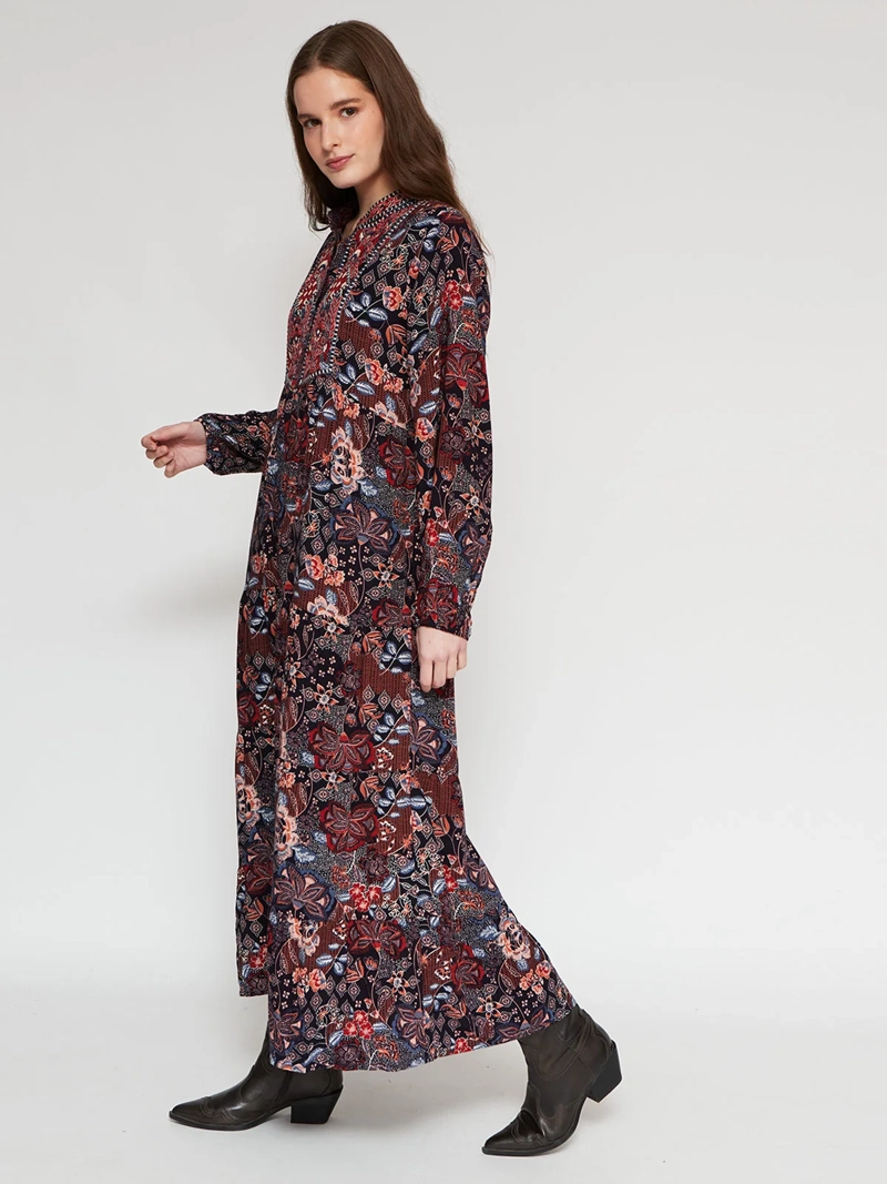 VESTIDO LARGO MUJER TATIENNE BORDADO - 2
