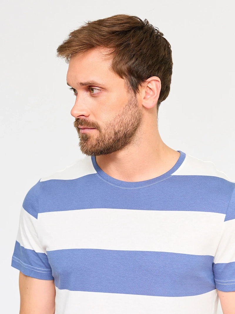 POLERA MANGA CORTA ALGODÓN HOMBRE KENNETH STEVENS DARIS CUELLO REDONDO - 3