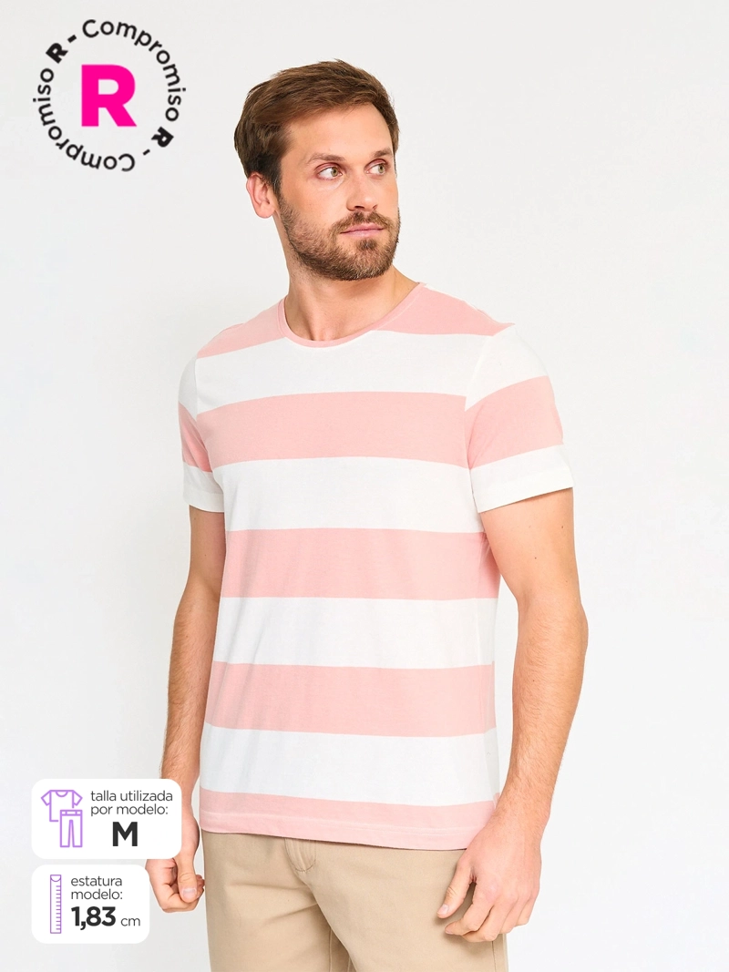 POLERA MANGA CORTA ALGODÓN HOMBRE KENNETH STEVENS DARIS CUELLO REDONDO