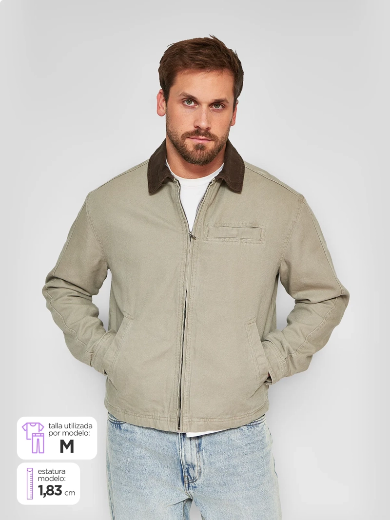 CHAQUETA ALGODÓN HOMBRE INDEX BIRNA SPORT CONTRA TONO - 1