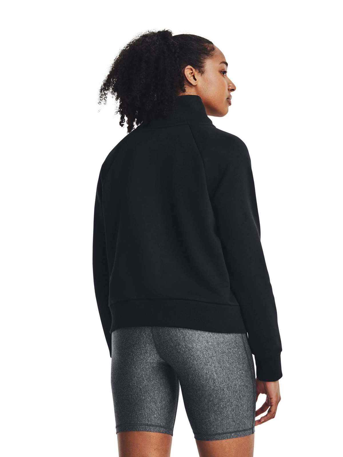POLERÓN MUJER UNDER ARMOUR 1379492-001 NEGRO MANGA LARGA RIVAL - 2