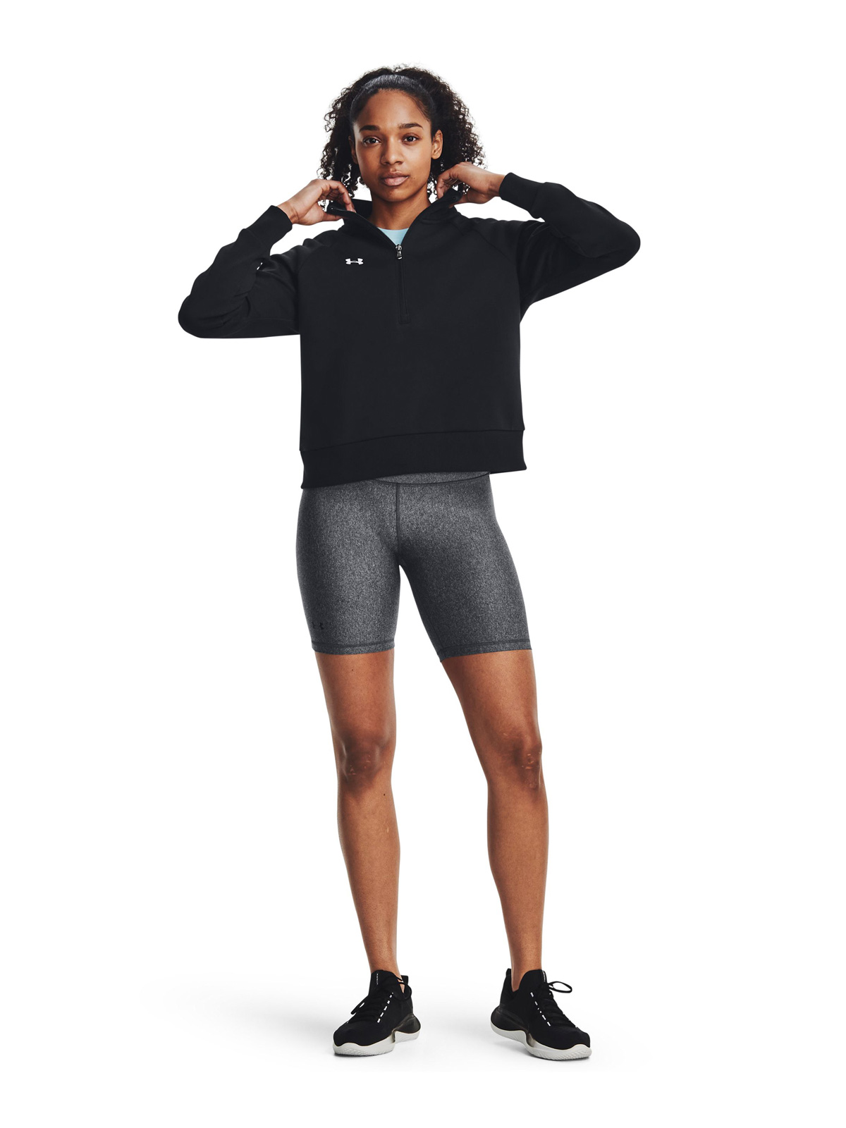 POLERÓN MUJER UNDER ARMOUR 1379492-001 NEGRO MANGA LARGA RIVAL - 3