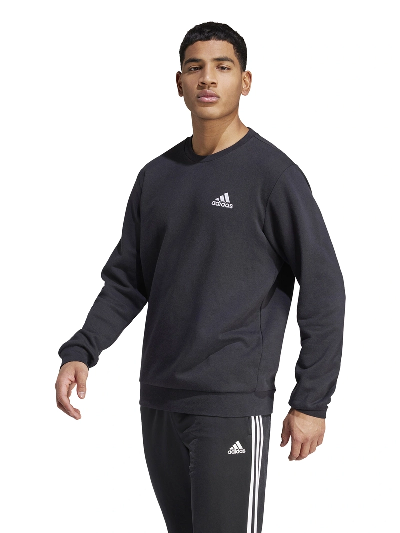 POLERÓN HOMBRE ADIDAS GV5295 NEGRO MANGA LARGO FEELCOZY ESSENTIALS FLEECE - 1
