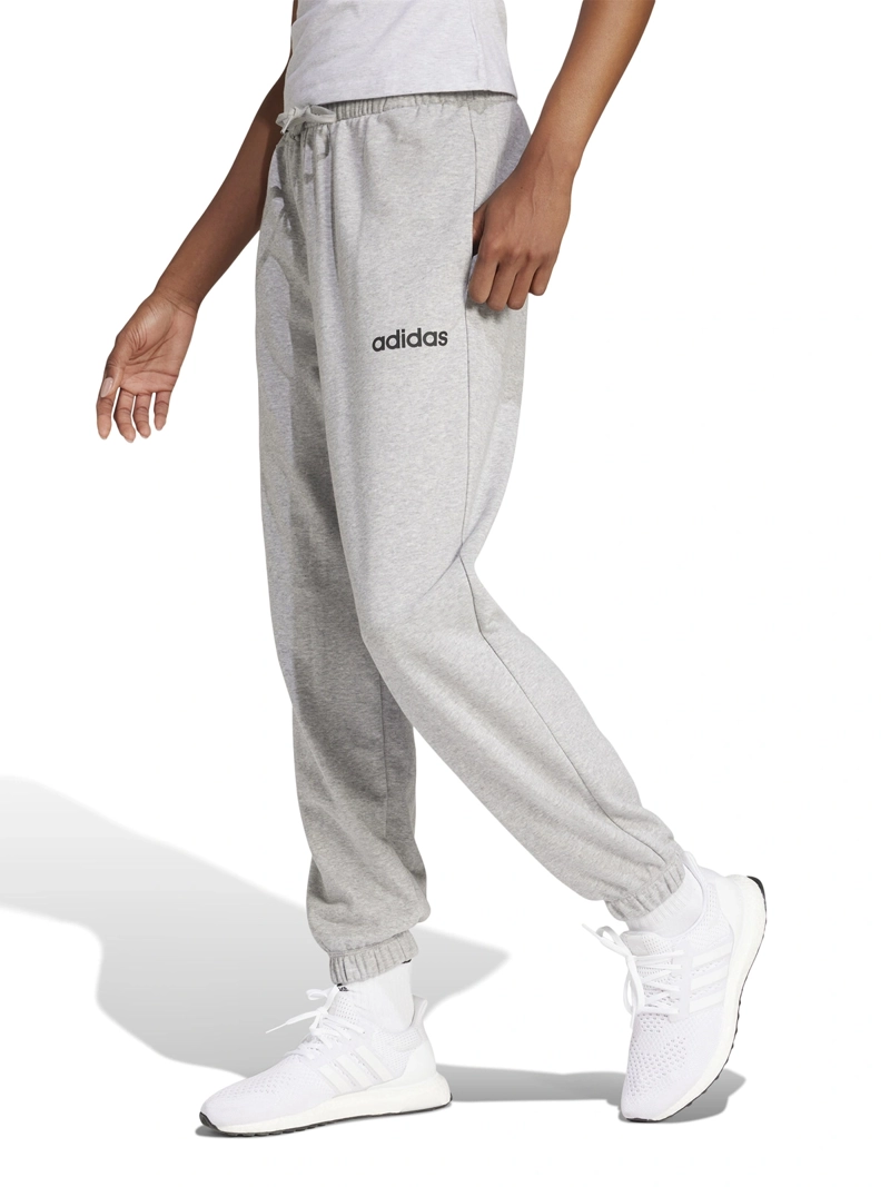 PANTALÓN DE BUZO MUJER ADIDAS JC5953 GRIS NIKE ESSENTIALS LINEAR FELPA FRANCESA PUÑOS AJUSTADOS - 3