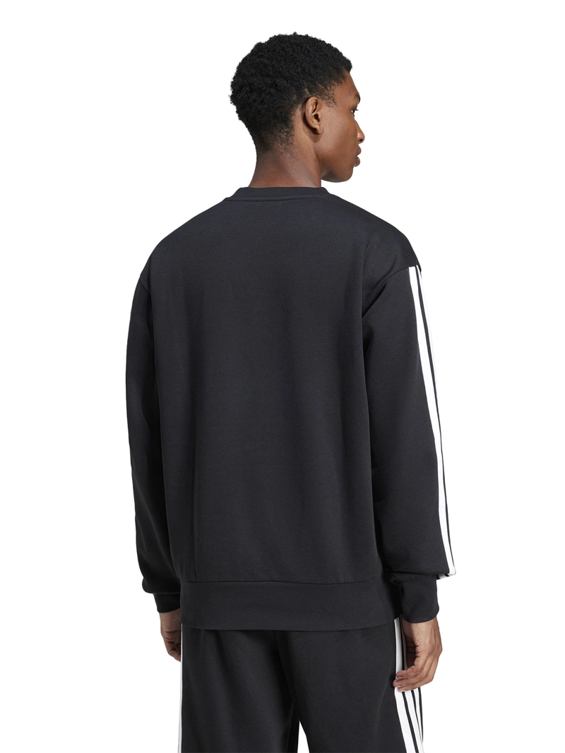 POLERÓN HOMBRE ADIDAS JE6304 NEGRO MANGA LARGA 3 BANDAS FLEECE - 2