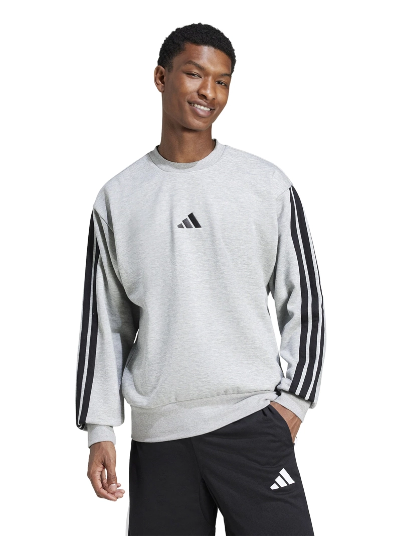 POLERÓN HOMBRE ADIDAS JE6308 GRIS MANGA LARGA FEELCOZY ESSENTIALS FLEECE - 5