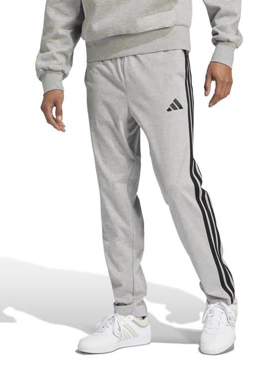 PANTALÓN DE BUZO HOMBRE ADIDAS JE6428 GRIS ESSENTIALS 3 BANDAS SINGLE JERSEY - 1