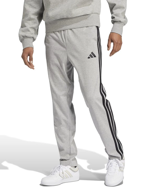 PANTALÓN DE BUZO HOMBRE ADIDAS JE6428 GRIS ESSENTIALS 3 BANDAS SINGLE JERSEY - 1