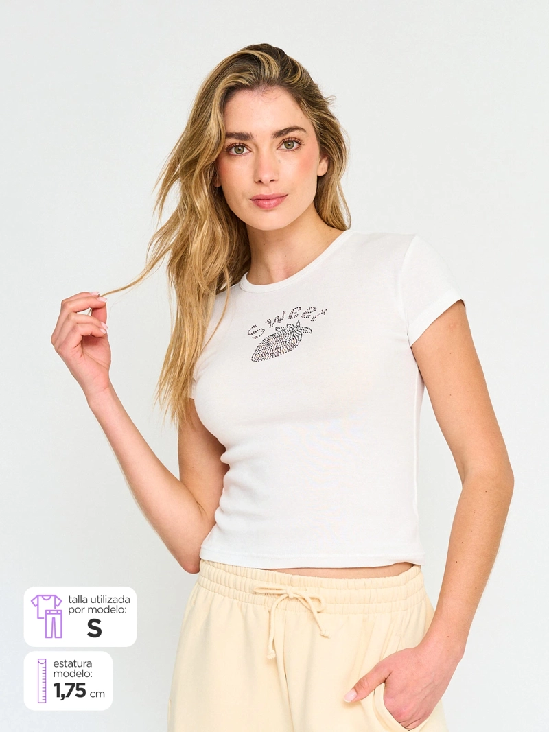POLERA MUJER INDEX MARGA CORTA ALGODÓN - 1