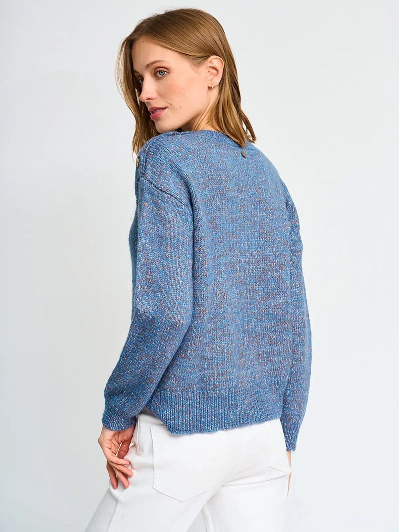 SWEATER MUJER REGATTA JASPEADO BOTONES - 3