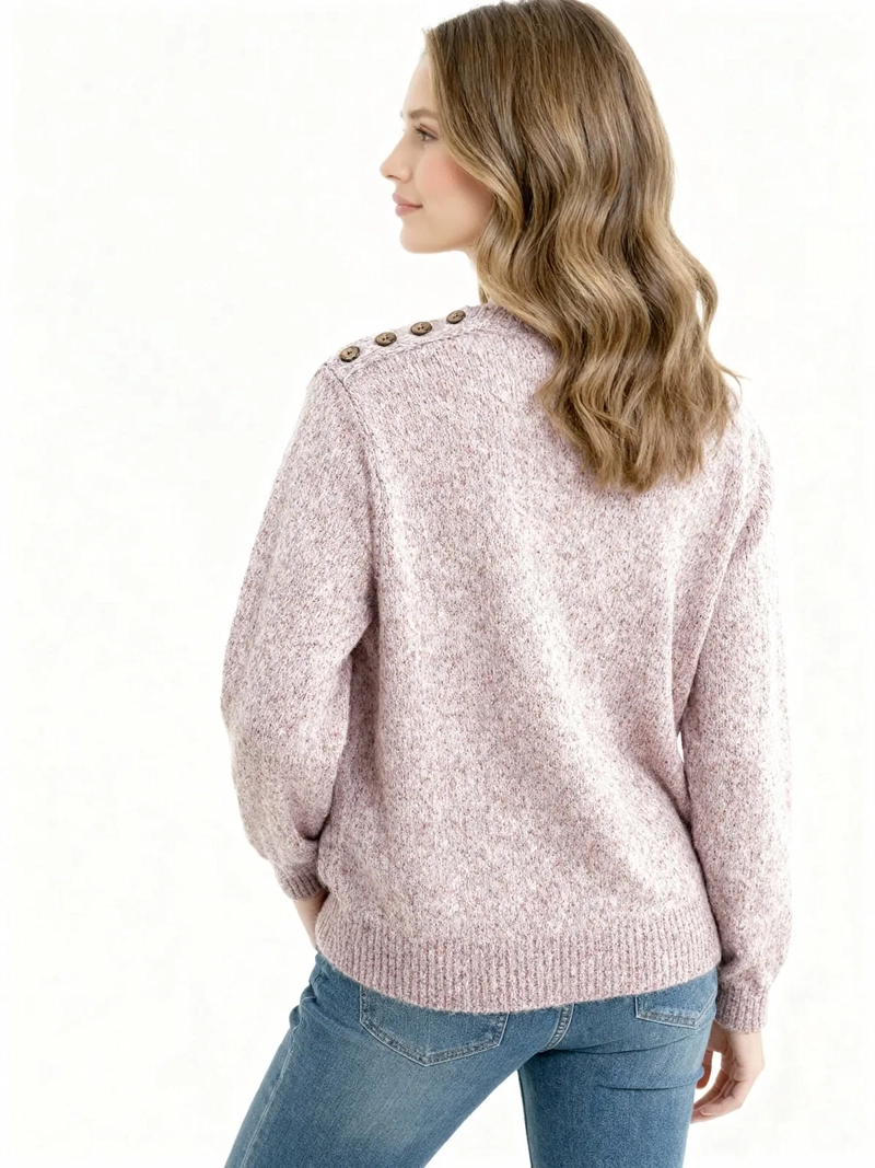 SWEATER MUJER REGATTA JASPEADO BOTONES - 2