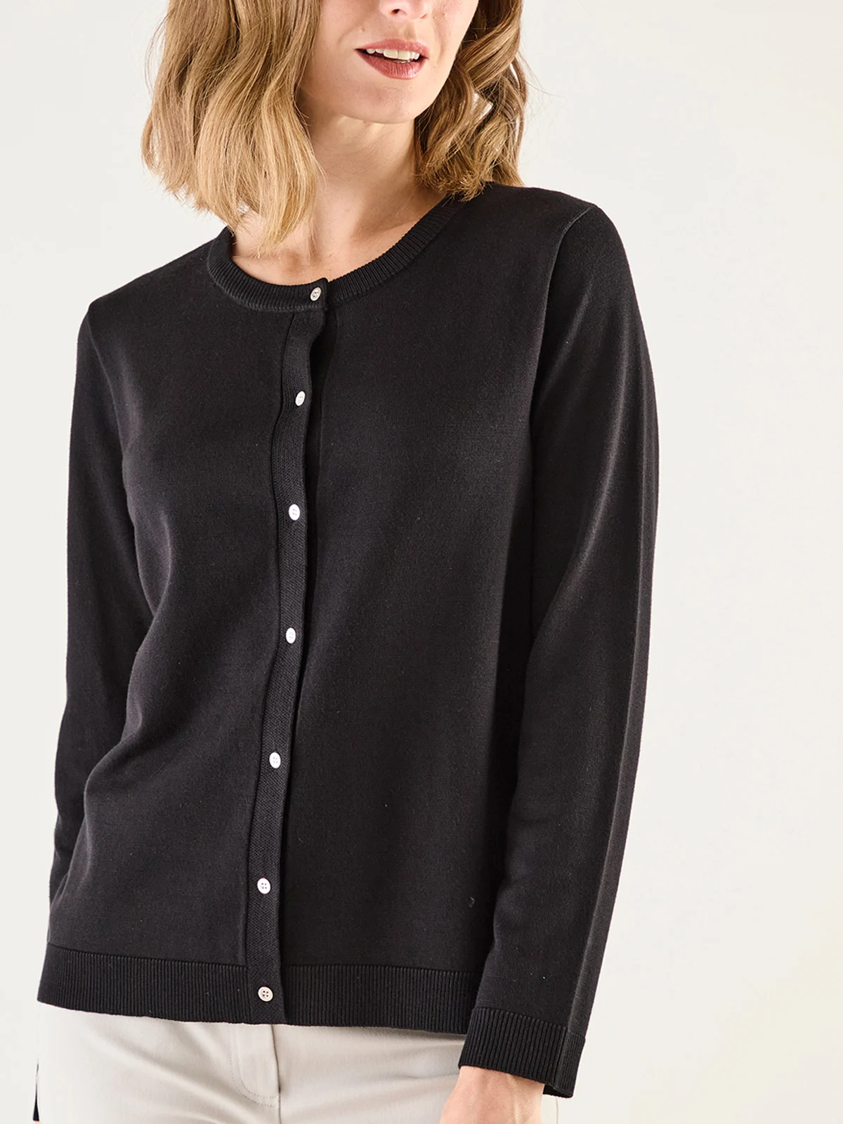 CARDIGAN MUJER MA GRIFFE LISO CLÁSICO - 4