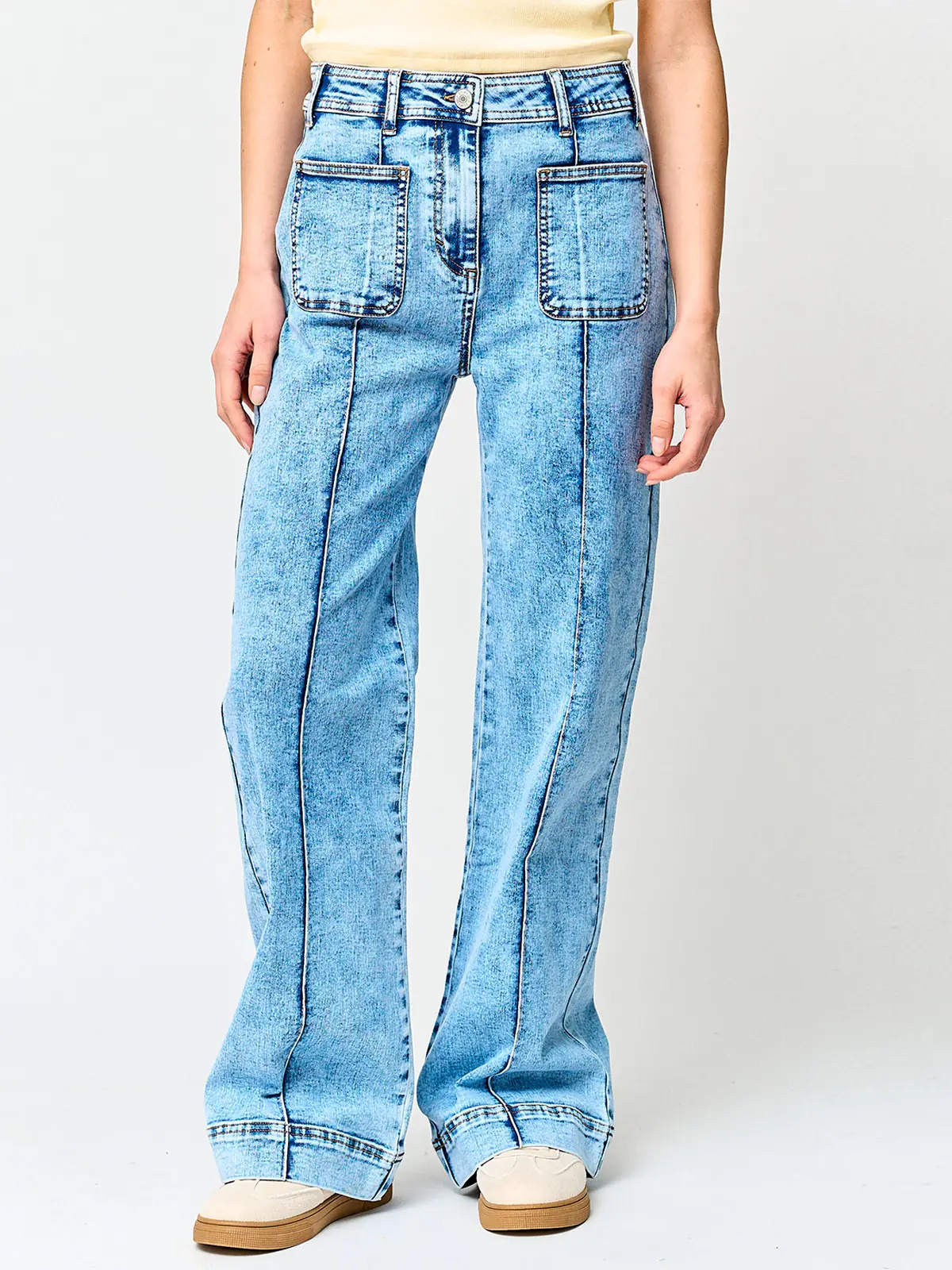 PANTALÓN DE BUZO ALGODÓN MUJER INDEX BOLSILLOS - 2