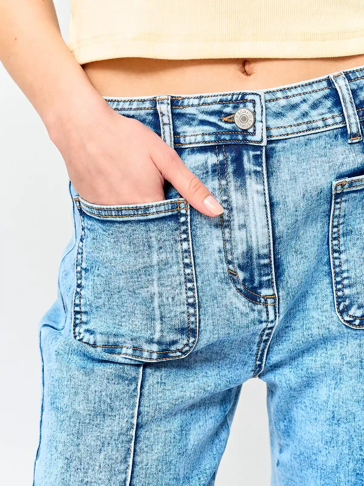 PANTALÓN DE BUZO ALGODÓN MUJER INDEX BOLSILLOS - 4
