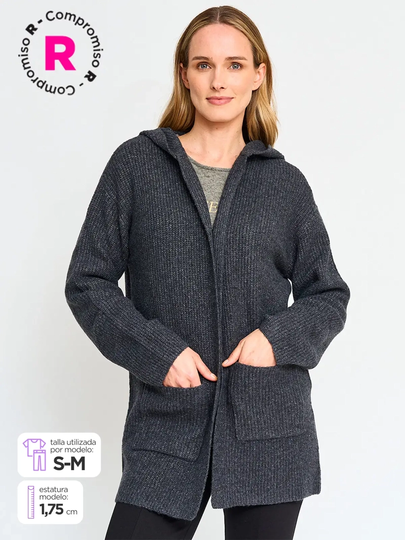 CARDIGAN MUJER AZIZ GORRO - 1
