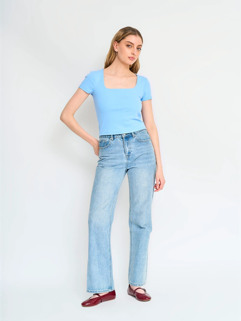 POLERA MUJER INDEX ESCOTE CUADRADO ALGODÓN - 4