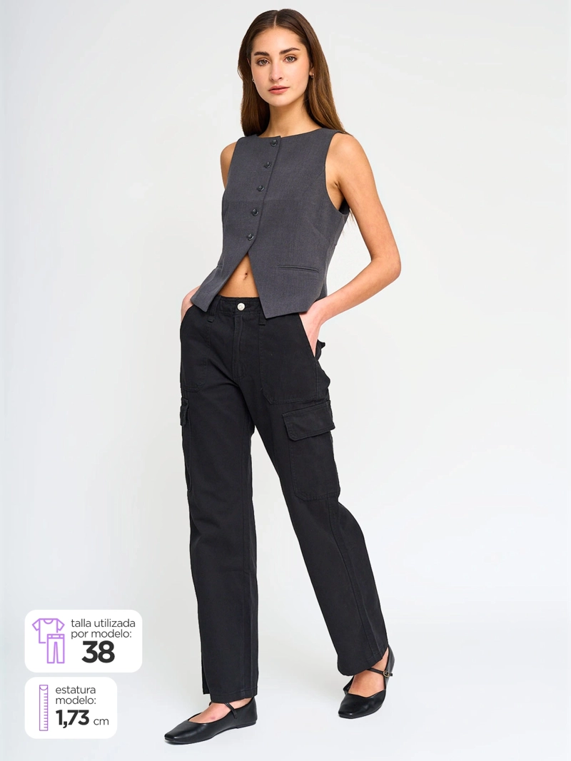 PANTALÓN MUJER INDEX CARGO ALGODÓN - 1