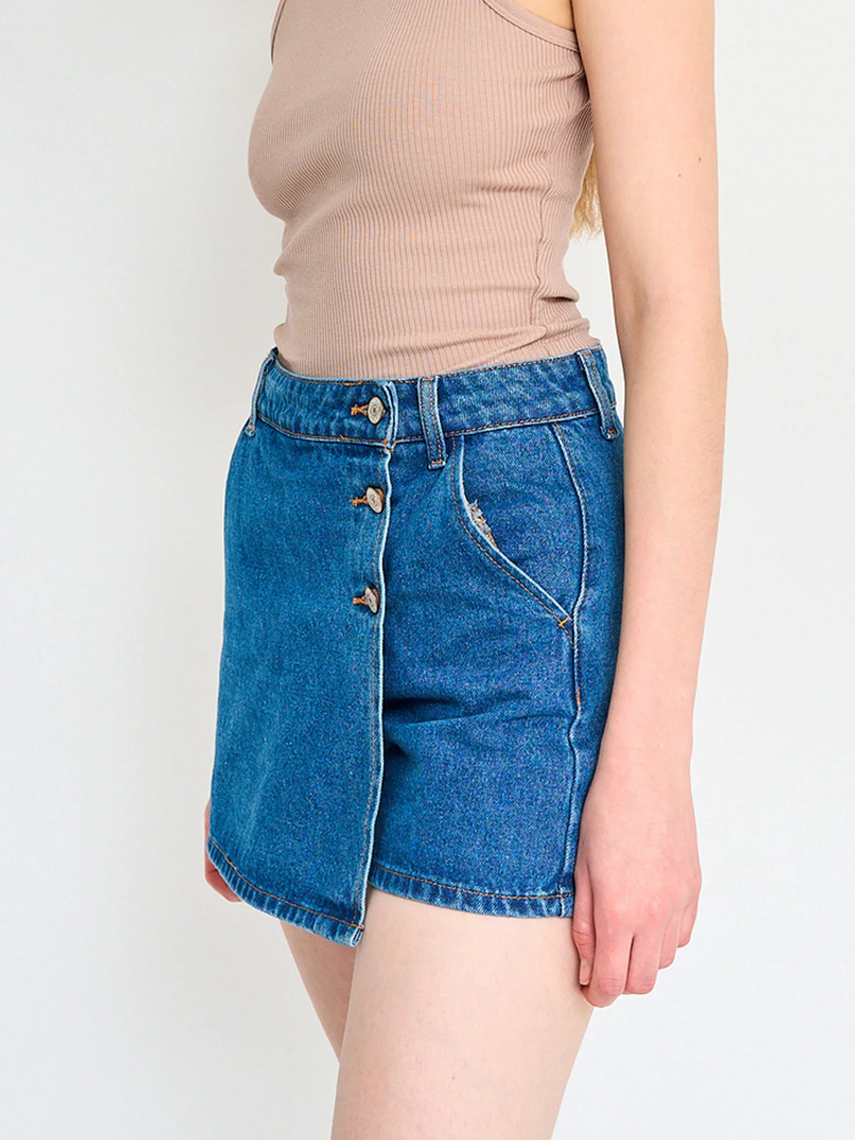 FALDA SHORT ALGODÓN MUJER INDEX DENIM - 2