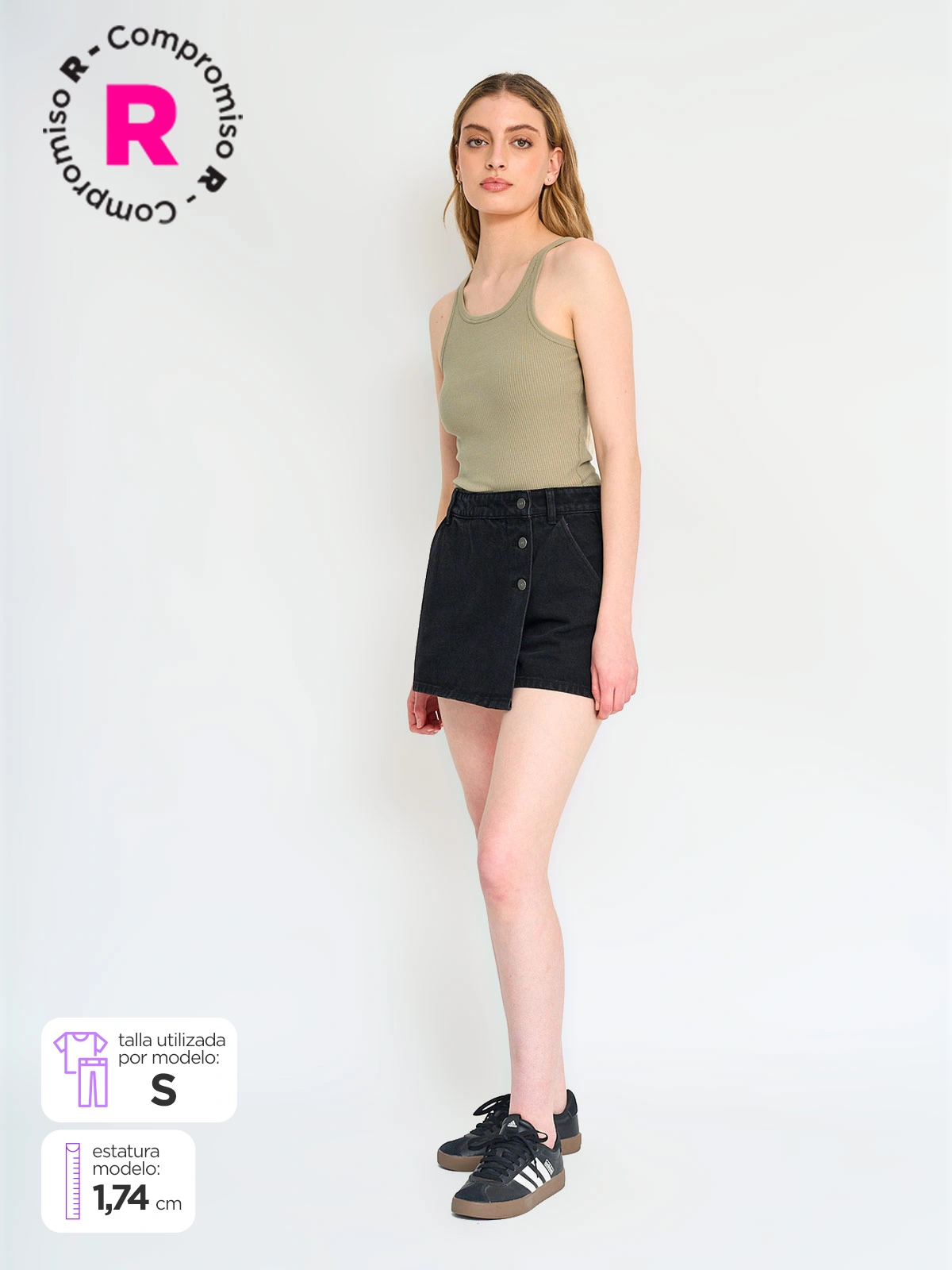 FALDA SHORT ALGODÓN MUJER INDEX DENIM