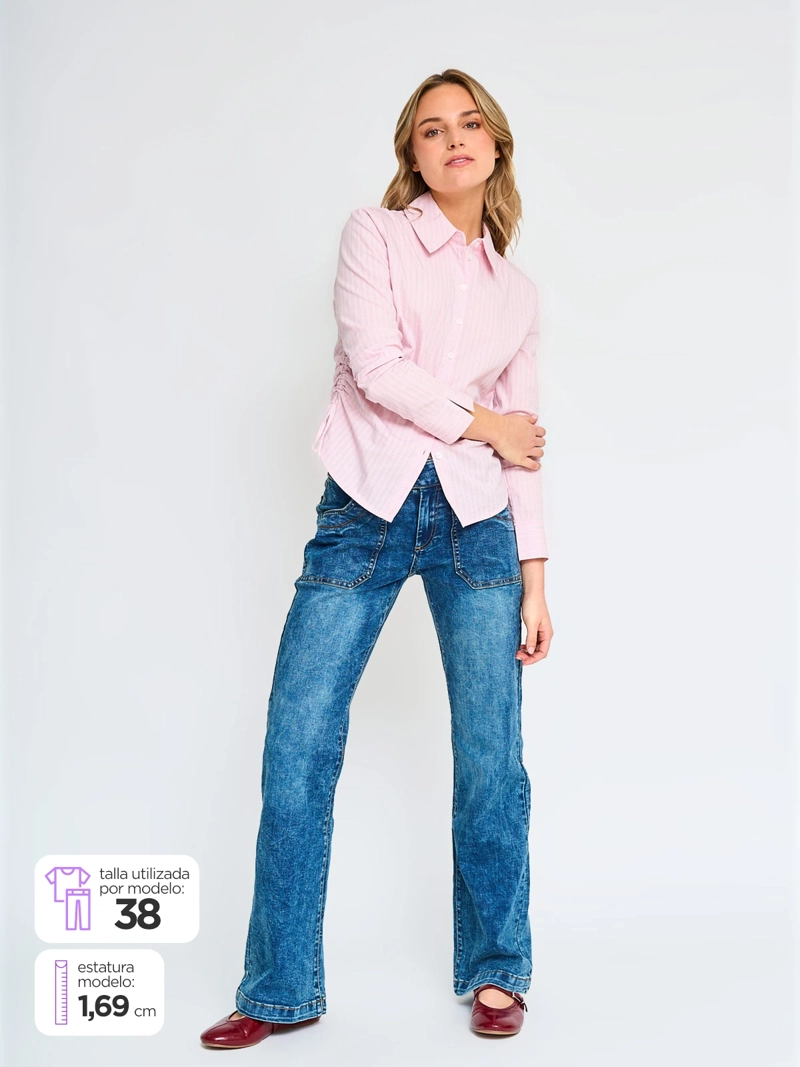 JEANS MUJER INDEX FLARE ALGODÓN  - 1