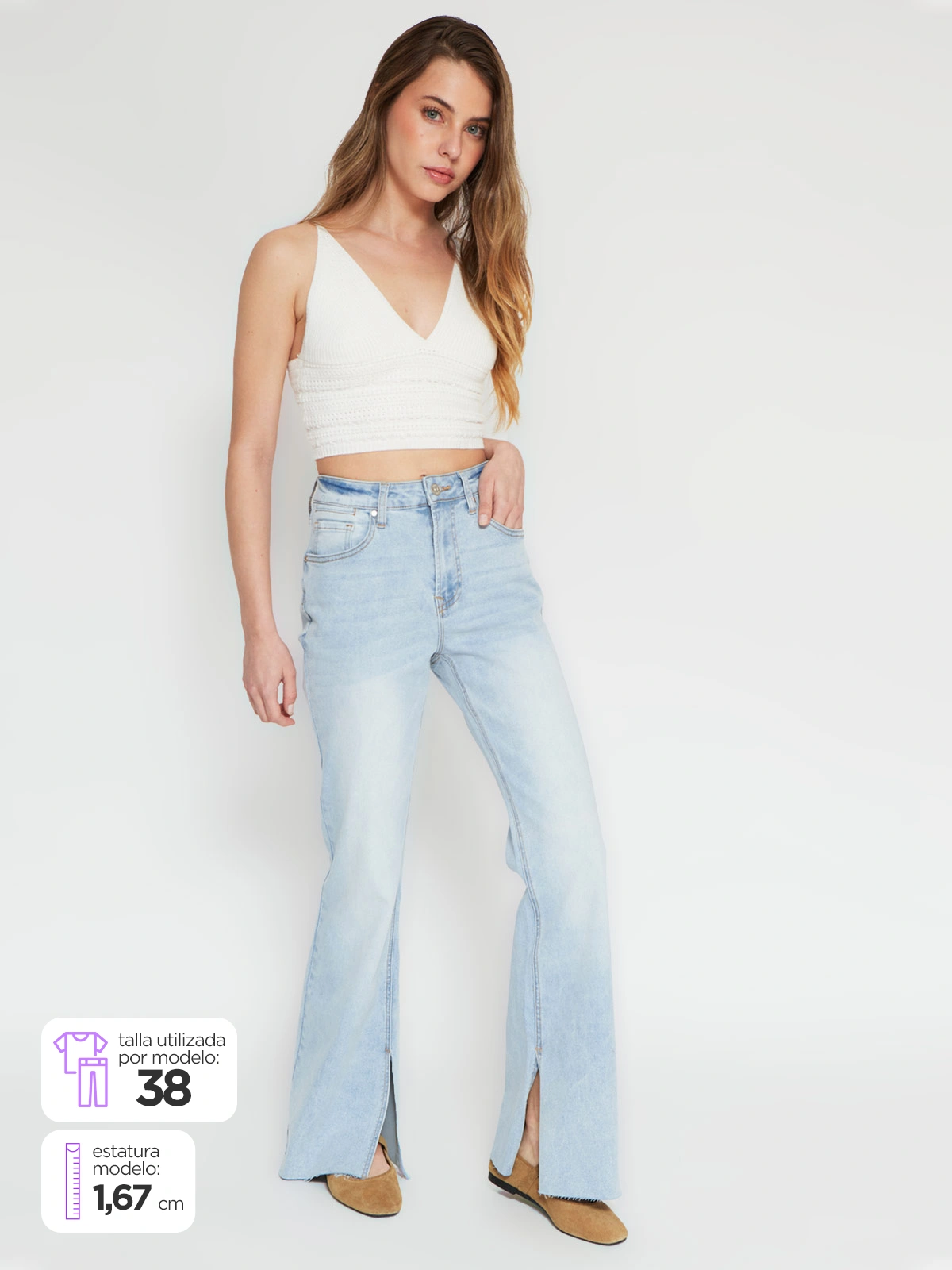JEANS MUJER INDEX FLARE ALGODÓN - 1