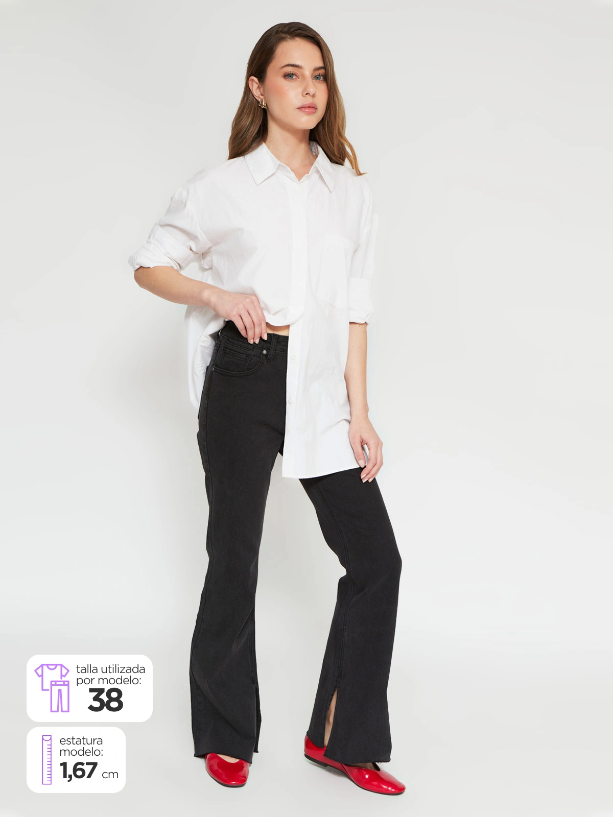JEANS MUJER INDEX FLARE ALGODÓN  - 1