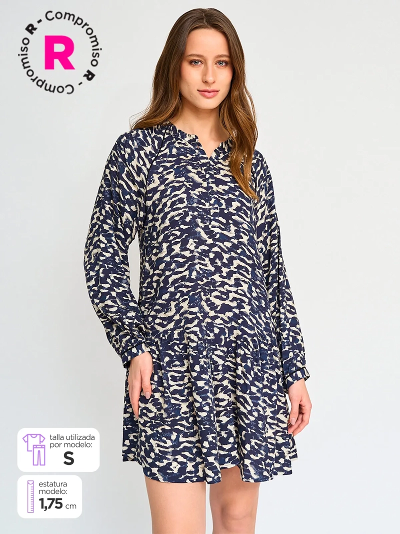 VESTIDO CORTO MUJER TATIENNE ESTAMPADO - 1