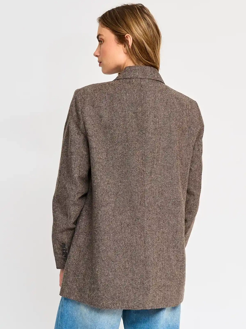 BLAZER LANA MUJER INDEX CHOCOLATE OVERSIZE - 2