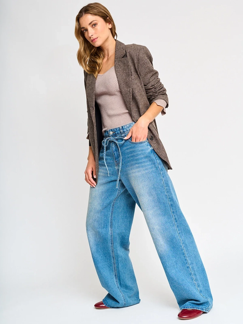 BLAZER LANA MUJER INDEX CHOCOLATE OVERSIZE - 4