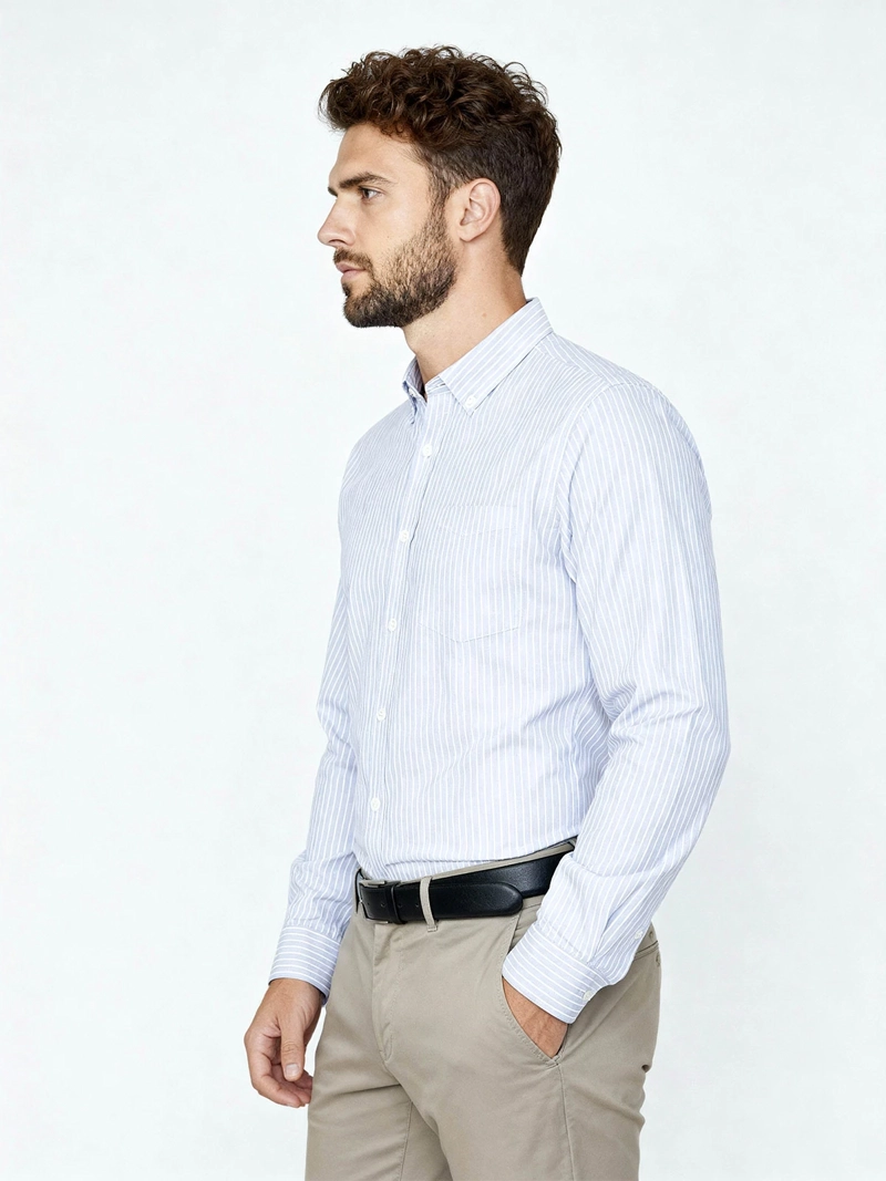 CAMISA MANGA LARGA ALGODÓN HOMBRE REGATTA LÍNEAS - 3