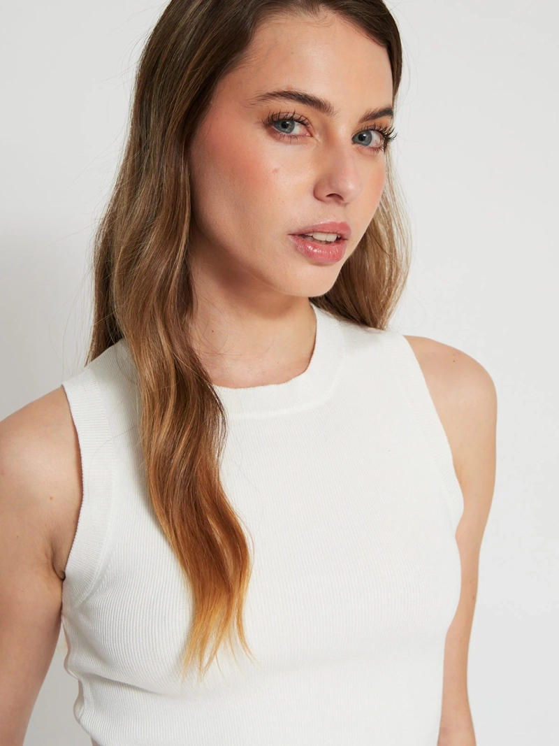 POLERA SIN MANGAS MUJER INDEX TEJIDA - 3
