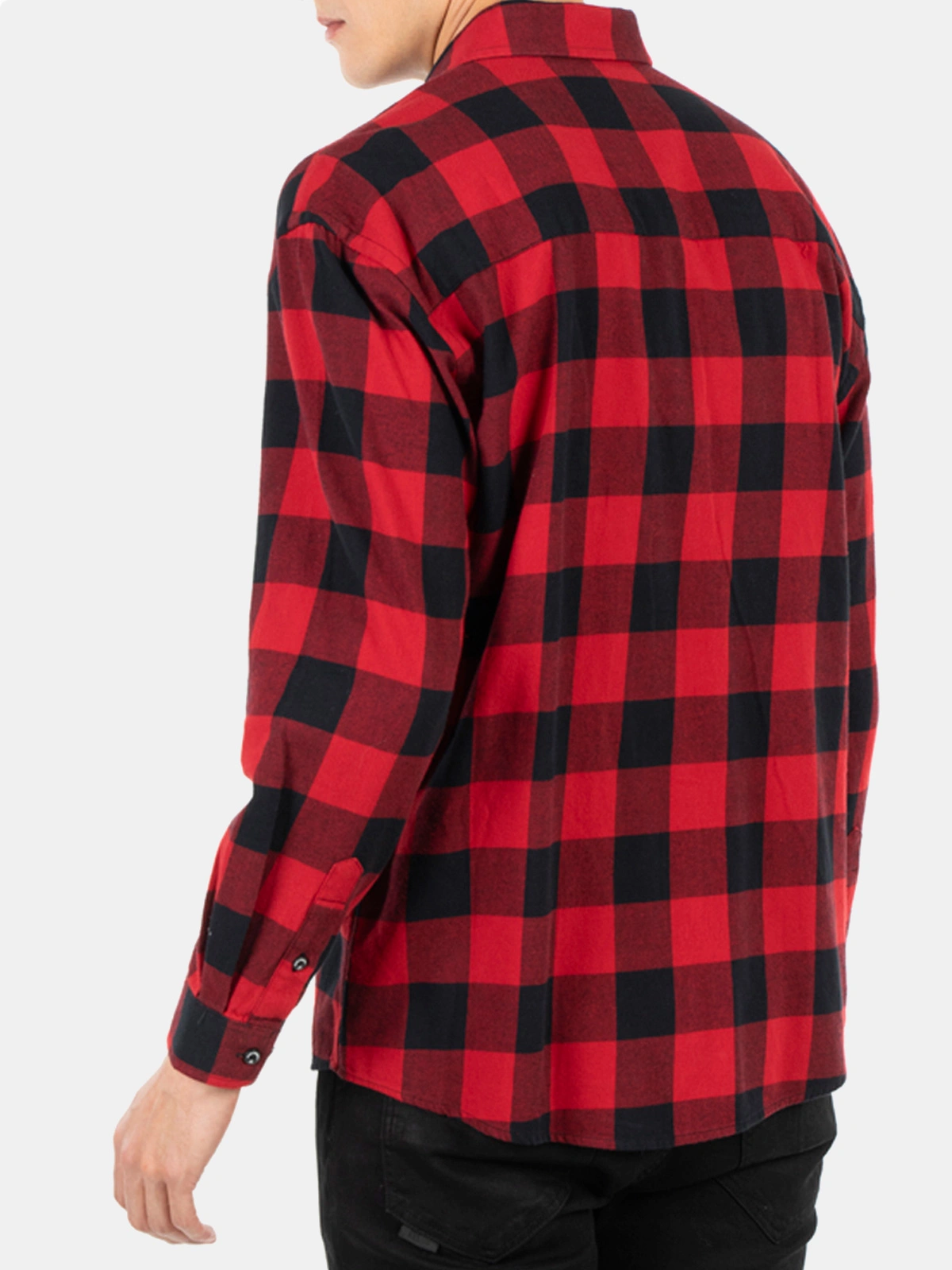 CAMISA MANGA LARGA HOMBRE ELLUS ROJO A CUADROS - 2
