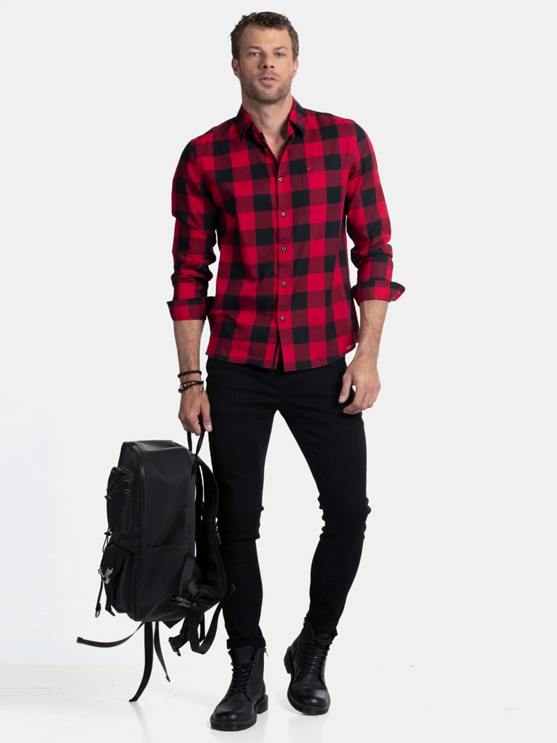 CAMISA HOMBRE ELLUS ALGODÓN MANGA LARGA - 4