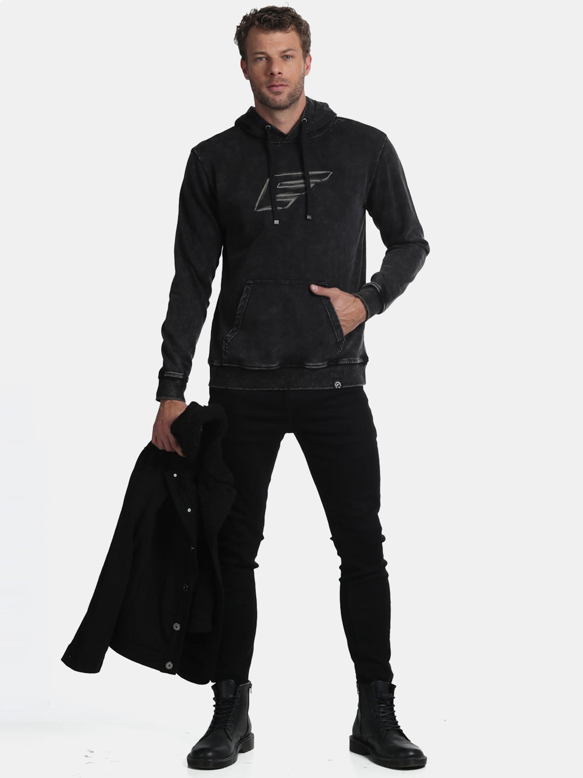 POLERÓN ALGODÓN HOMBRE ELLUS NEGRO - 4