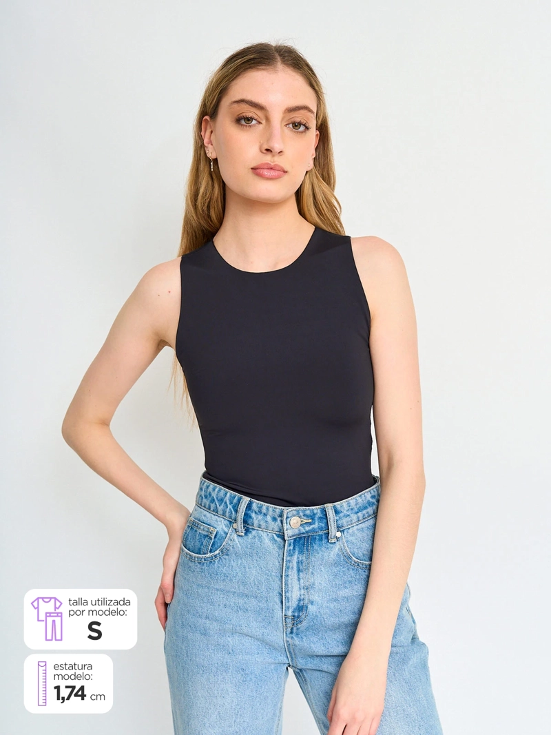 BODY MUJER INDEX CUELLO HALTER SIN MANGAS