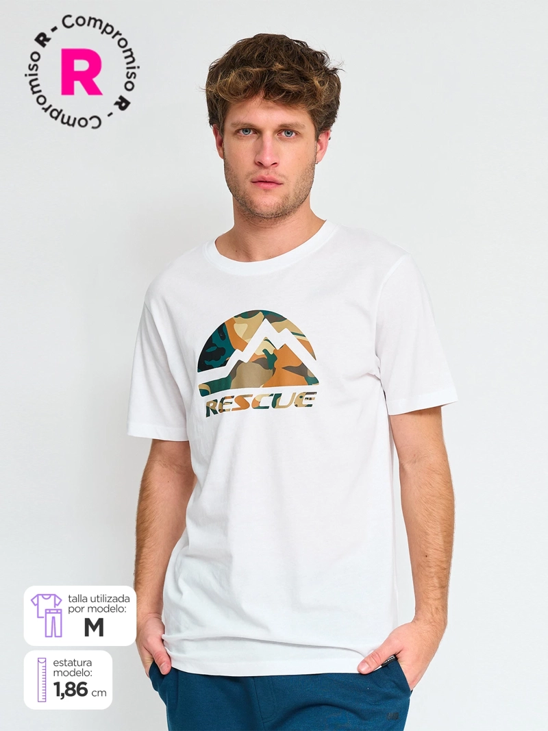POLERA MANGA CORTA ALGODÓN HOMBRE RESCUE