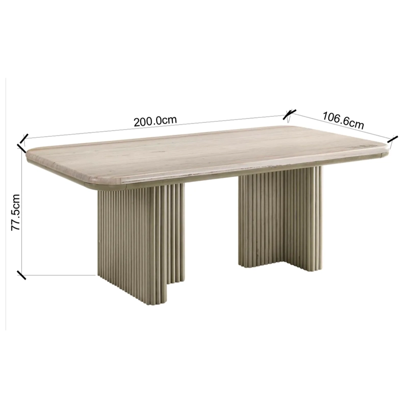JUEGO DE COMEDOR MAISON LINETT CELINE 6 SILLAS MÁRMOL GENUINO GRIS - 14