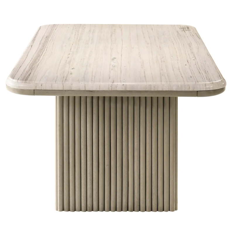 JUEGO DE COMEDOR MAISON LINETT CELINE 6 SILLAS MÁRMOL GENUINO GRIS - 6