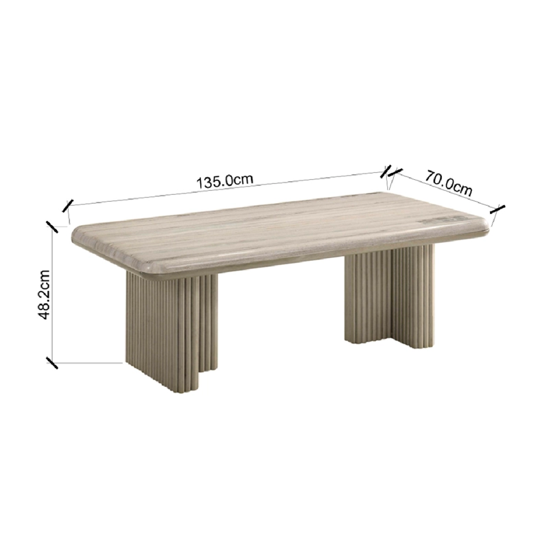 MESA DE CENTRO MAISON LINETT CELINE MÁRMOL GRIS - 5