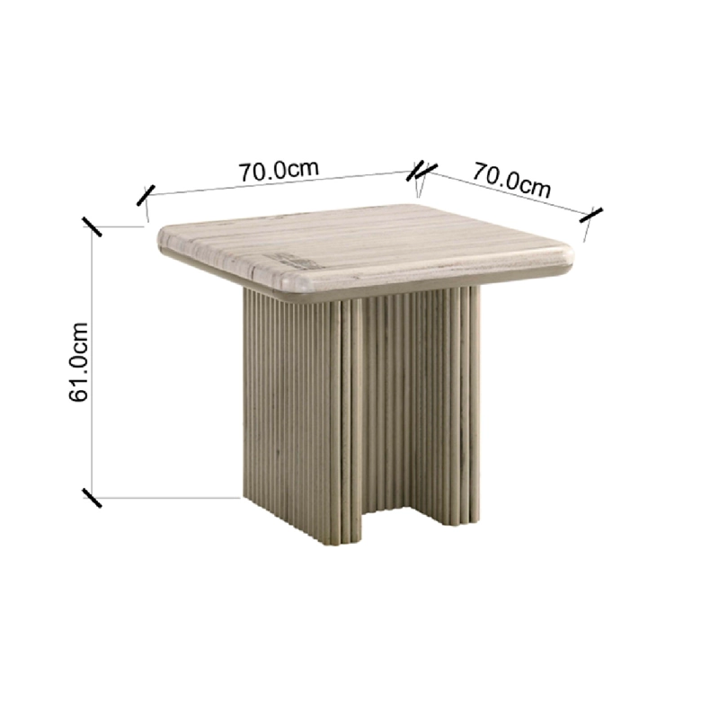 MESA LATERAL MAISON LINETT CELINE MÁRMOL GRIS - 4
