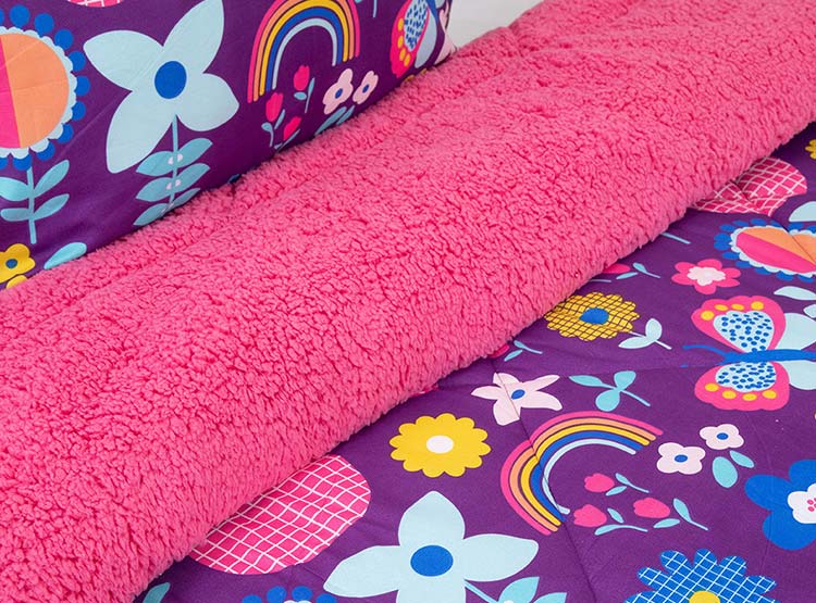 PLUMÓN DORAL SHERPA KIDS FLORES 1.5PL - 4